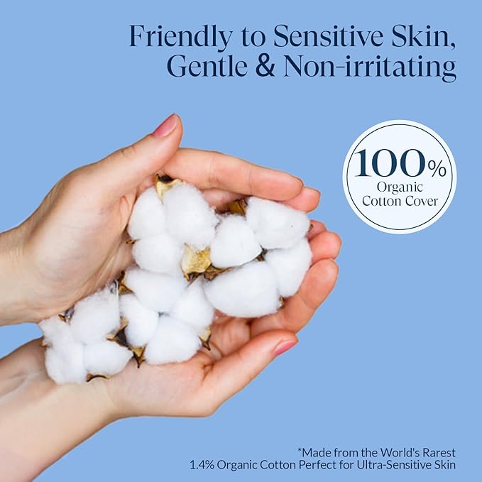 100% Organic Pads for Women 54ct, Ultra Thin Unscented Feminine Period-Pads with Wing, Regular Absorbency Sanitary Pad, Organic Cotton Pad Menstrual (Regular, Size 3, 54 Count)