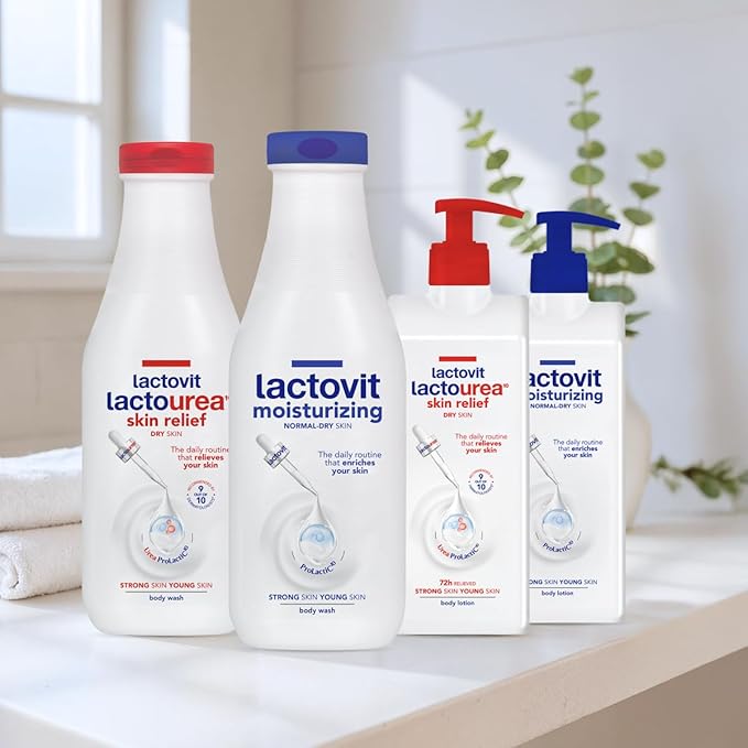 Lactovit | Moisturizing Body Wash | Hydrating Shower Gel | For all Skins | With ProLactiC10, Collagen & Elastin Booster | Smooth & Youthful Skin | Dermatologist Recommended | 6 x 600 ml