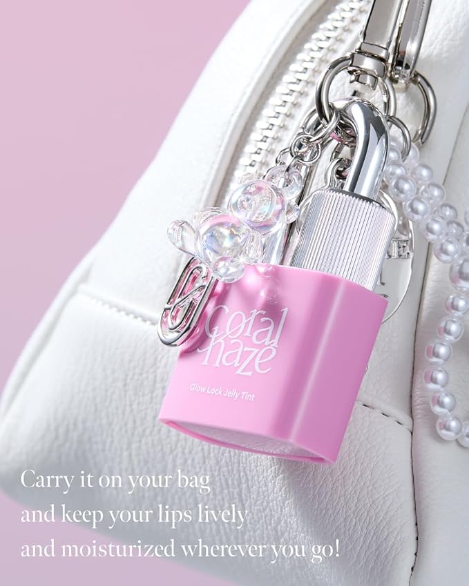 CORLAHAZE Glow Lock Jelly Tint 108 Juicy 4g, Hydrating Jelly Glow Lip Stain, Glass-Like Shine Lip Gloss, Long-Lasting Color, Moisturizing Lip Enhancer, Collectible Lock-Shaped Design, Korean Makeup