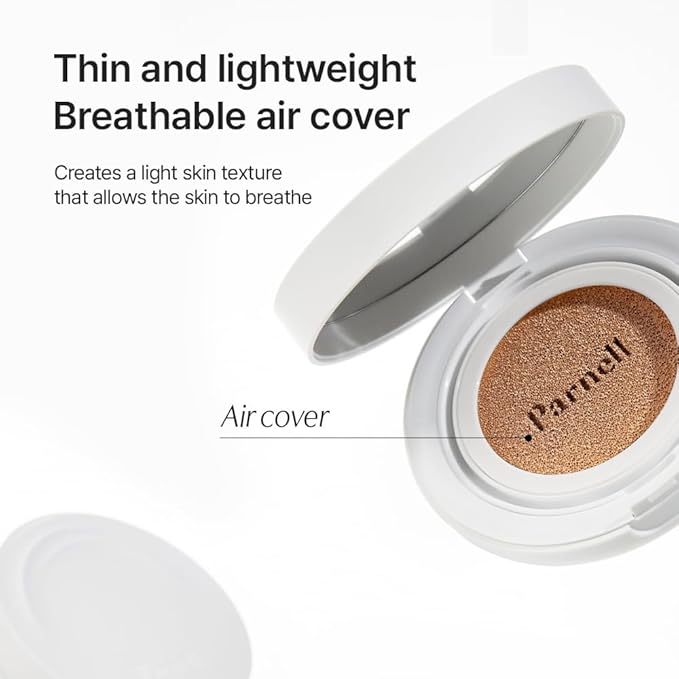 Parnell Cicamanu Serum Cushion - Moisturizing Foundation for Soothing, Coverage, Glass Skin and Lightweight for Sensitive and Dry Skin Pearl Skin (0.52 Fl Oz) (37N Truffle)