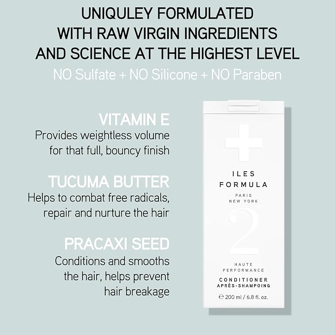 ILES FORMULA Conditioner for Dry, Damaged, Color Treated Hair – Deeply Moisturizing & Hydrating Hair Repair, Anti-Frizz, Silicone & Sulfate Free Professional Conditioner for Women, Salon Grade (200ml)