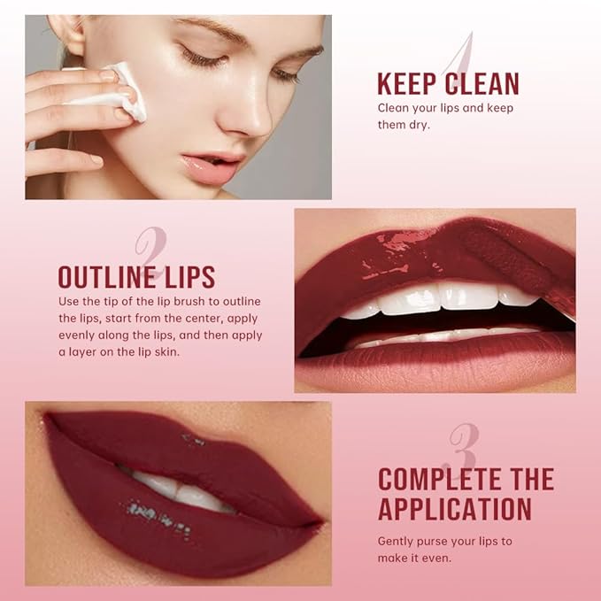 Nourishing High-Shine Lip Gloss,Hydrating & Moisturizing Lip Tint, Non-Sticky, Long-Lasting Glossy Lip Stain,Softens & Plumps Lips for Smooth,Gentle Formula for Dry Lips 04#Deep Mauve Plum