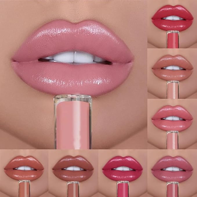 12 Colors Lips Staining Lip Oil, 2025 Upgrade Cream Texture Lipstick Long-Lasting Moisturizing Lip Oil, Waterproof Lipstick Creamy Lip Gloss Non-stick to Cup (#04, One Size)