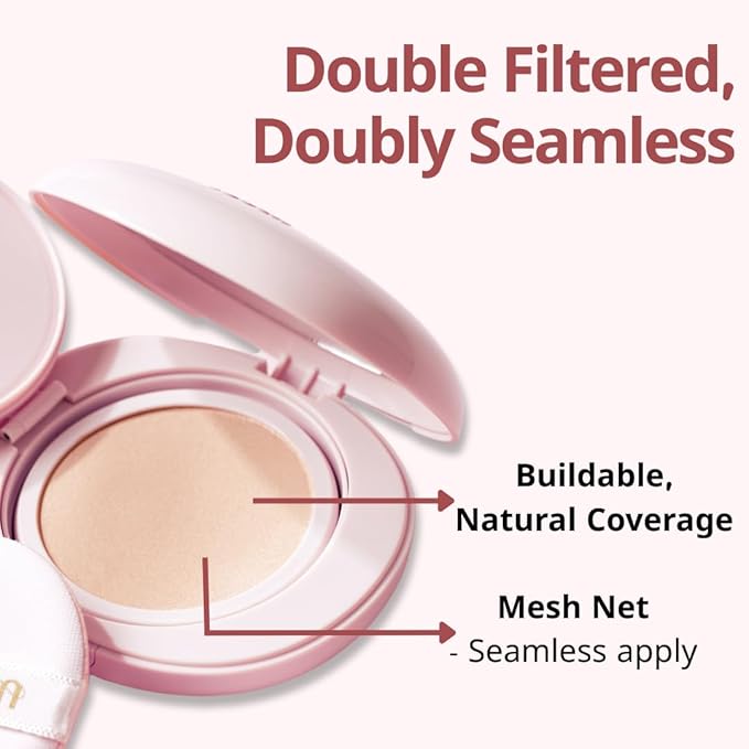 milktouch Cushion Foundation, 24H Flawless Skin, Radiant Shine, No Oxidation, Long-Lasting, Non-Creasing, 60% Hydrating Skincare Infused Korean, Stocking Stuffers, Christmas Gifts (29C Walnut)