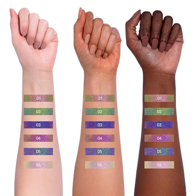 evpct Chameleon Duo Chrome Liquid Eyeliner, Light Royal Blue Glitter Metallic Shimmer Liquid Eyeliner, Multichrome Color Shift, Long Lasting Waterproof Eye Liner Eyeshadow Pencil Face Glitter Makeup