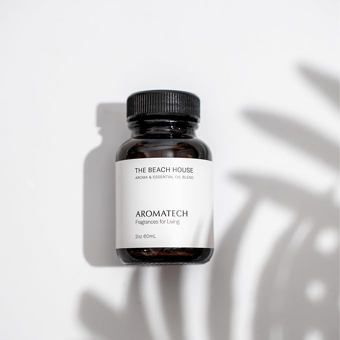 AromaTech The Beach House Aroma Essential Oil Blend: Luxury Hotel Inspired Aromatherapy with Bergamot, Coconut Milk & Sandalwood for Ultrasonic Diffusers & Nebulizers - 16 fl oz, 500 mL