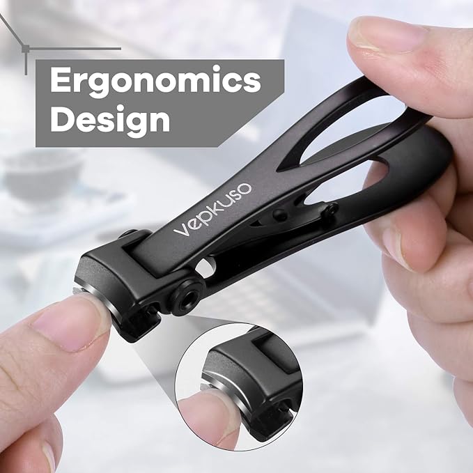 Toenail Clippers & Nail Clippers Set for Seniors - Heavy-Duty Long Handled Toenail Clippers for Thick Toenails, Men & Women | Hygienic Manicure Set | Gift Idea