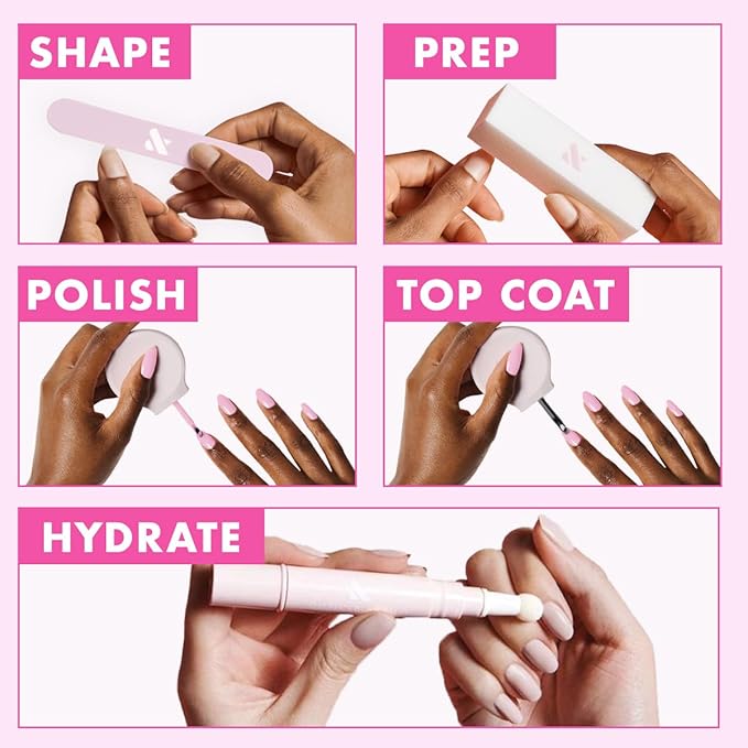 Olive & June Long Lasting Nail Polish | Plump, Gel-Like Finish No Lamp Needed Lasts up to 10 days | Salon-Quality Color at Home | 15-Free, Vegan & Cruelty-Free Chip-Resistant | Hibiscus, Tropical Pink
