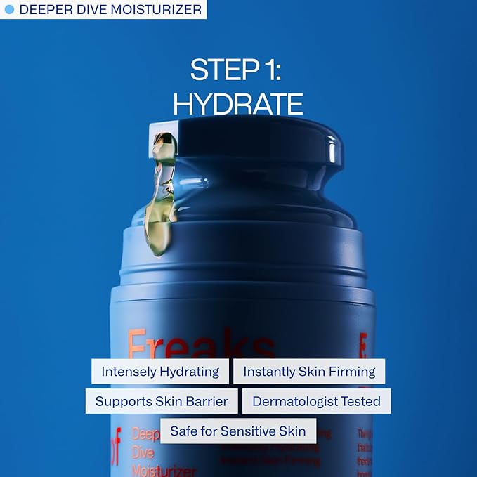 Daily System Bundle | Deeper Dive Moisturizer Serum & Daily Defender SPF 30 | Hydrating, Firming & Sun Protection | Natural, Eco-Friendly, Reef-Safe, Cruelty-Free | Suitable for All Skin Types