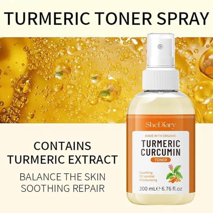 Turmeric Toner Spray Calming Hydrating Soothing Oil Control Moisturizing Face Mist (3)