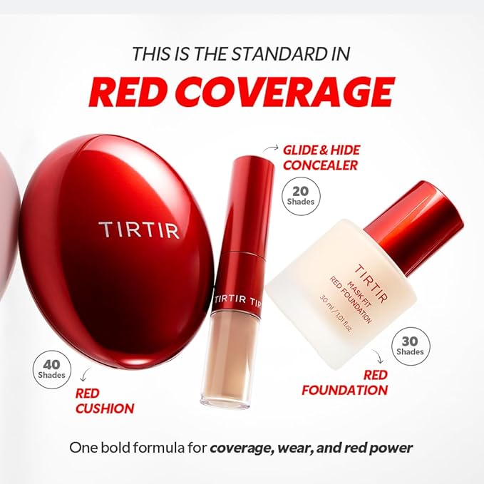 TIRTIR Mask Fit Red FoundationㅣLong Lasting Flawless Coverage, Energy Essence, Lightweight, Hydrating, Pore-Blurring, Breathable Satin Finish, Makeup, Radiant Skin, #37N Peanut, 1.01 Fl Oz