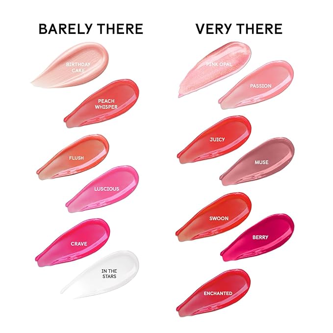 Winky Lux Muse Very There Lip Oil - Hydrating Nude Pink Tint with Jojoba Oil, Non-Sticky Glossy Lip Oil, Tinted Pink Gloss for Juicy Lips & Soft Vanilla Scent
