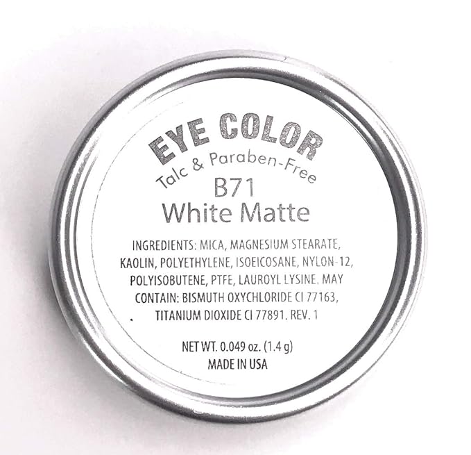 Naked White Matte Nude Neutral Pressed Powder Single Vegan Eyeshadow; Talc, Paraben & Cruelty Free