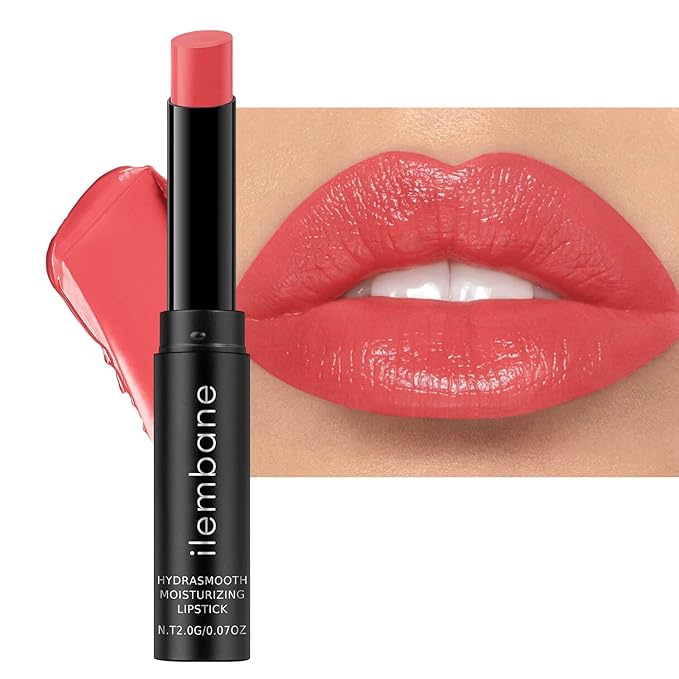 Petal Pink Moisture Lipstick – Hydrating Lip Balm for Dry, Cracked Lips, Weightless Creamy Lip Color with Vitamin E, Hydrasmooth, Glossy Juicy Finish, Long Lasting for Women (Petal)