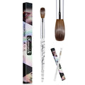 Acrylic Nail Brush Size 12,KEMEISI 100% Pure Kolinsky Nail Art Brushes Sturdy Marble Handle Oval Shaped Acrylic Powder Nail Design Tools for Professional Manicure DIY Home Salon (White)