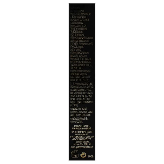 GA-DE Crystal Lights Lip Gloss, 821 - Enriched with Light-Reflecting Crystal Pearls - Smooth Silky, Rich Color - Moisturizes and Adds Shine - 0.2 oz