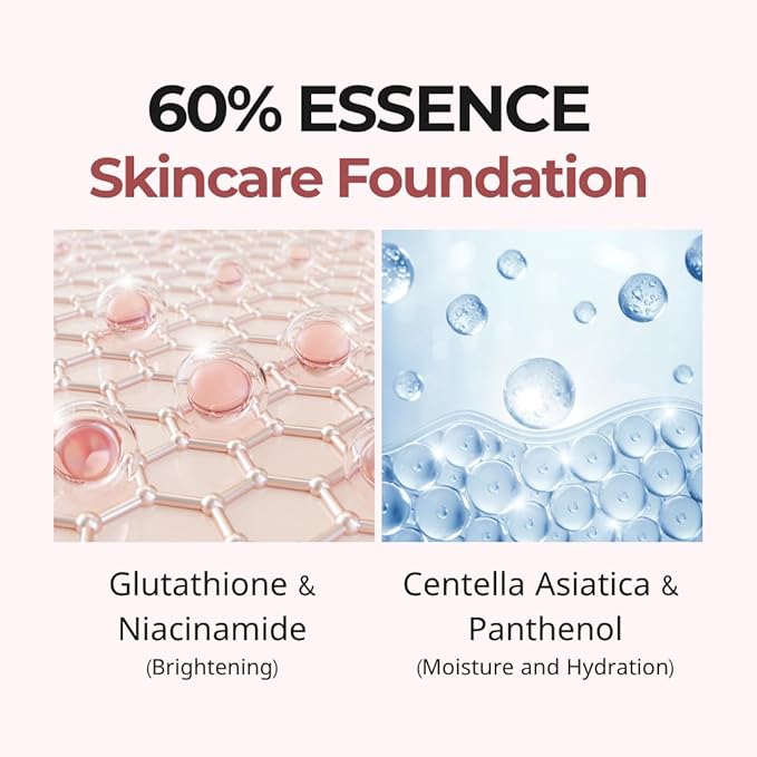 milktouch Cushion Foundation, 24H Flawless Skin, Radiant Shine, No Oxidation, Long-Lasting, Non-Creasing, 60% Hydrating Skincare Infused Korean, Stocking Stuffers, Christmas Gifts (41C Mocha)