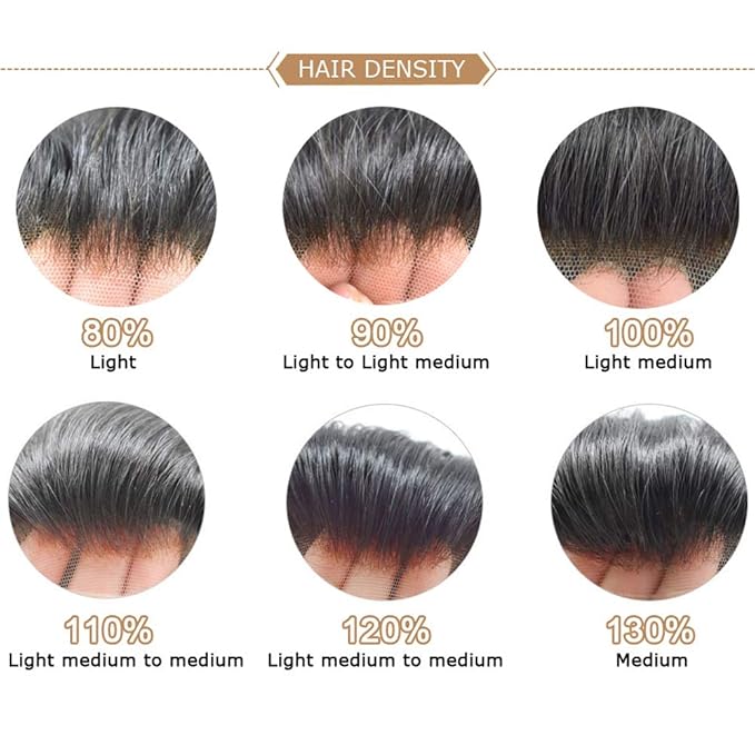 FACE MIRACLE Toupee for Men French Lace Hairpiece Human Hair Replacement System Skin PU Mens Toupee Hair Wigs for Man V-Looped Front Hair Prosthesis 8"X10" #1B50 1B# OFF BLACK WITH 50% SYNTHETIC GREY
