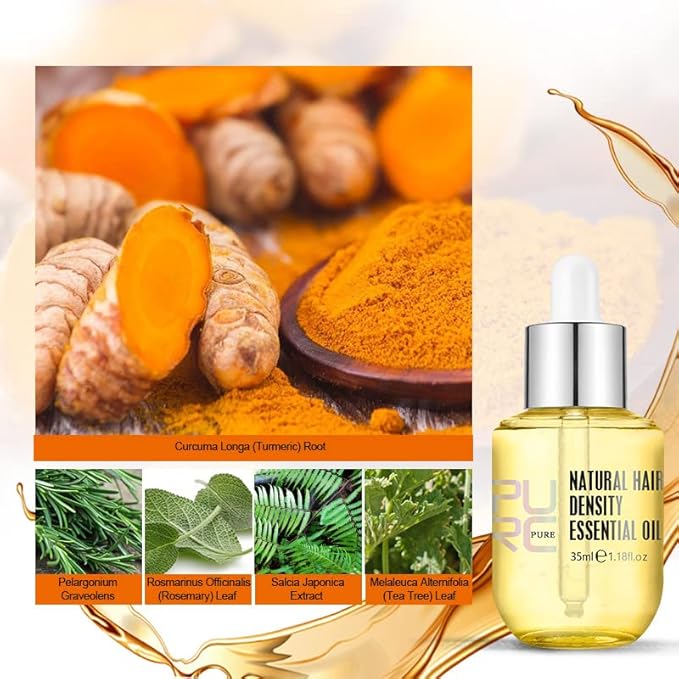 PURC Natural Hair Density Essential Oil, Purc Hair Treatment Hair Growth for Men and Women.
