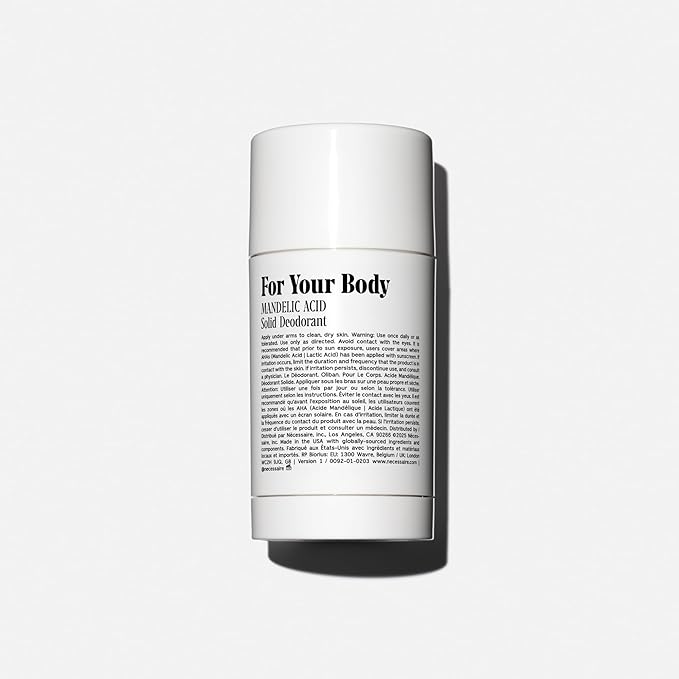 Nécessaire The Deodorant Fragrance-Free | Natural Aluminum Free Deodorant For Women & Men. Extra Strength Treatment with Mandelic Acid. Free of Baking Soda, Ozokerite & Parabens (75 g/2.5 oz)