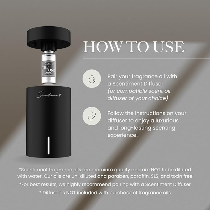 Scentiment - Tabac Designer Collection Diffuser Oils | Aromatherapy Home Fragrance | Luxurious Scent with Notes of Tobacco, Cacao, Wood, 120ml