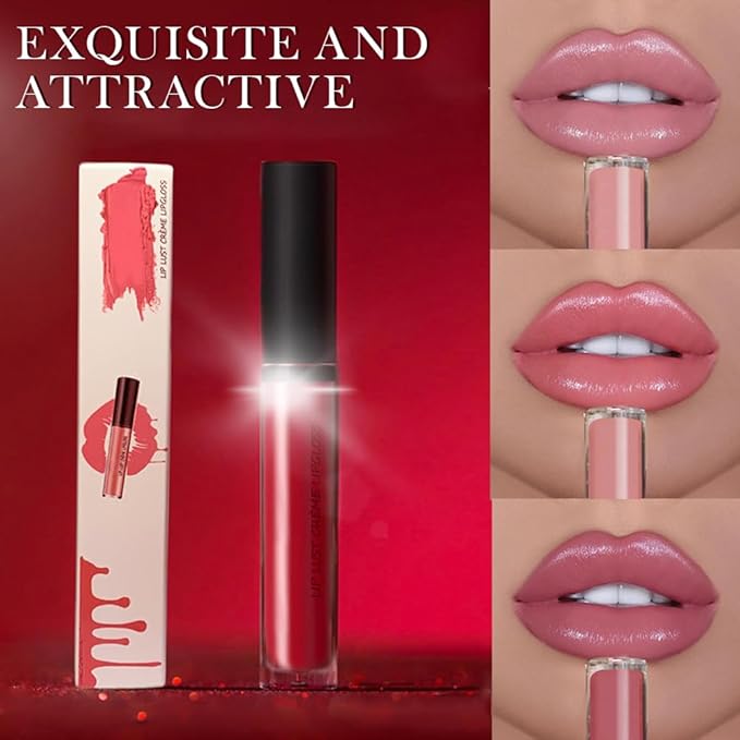 12 Color Cream Lip Gloss, 2025 New Cream Texture Lipstick Non-Stick Lip Gloss, Long Lasting Lipstick Hydrating Lip Tint Natural Non-Fading Liquid Lip Stick for Women (#7, One Size)
