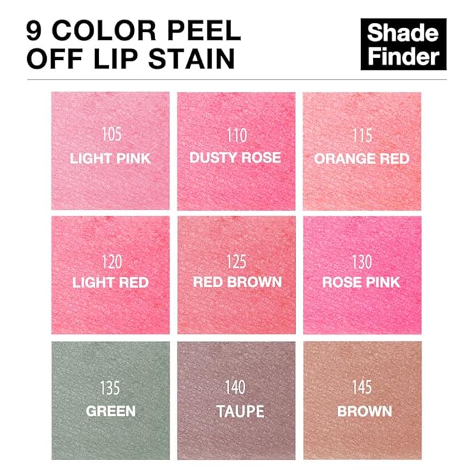evpct Lip Tains Peel off, Peel off Lip Liner Tattoo Lip Stain Tint Gloss Marker Makeup, Long Lasting Waterproof 24 Hours Matte Finish Transfer-proof Pigmented Color Stay Lipsticks, 130 Rose Pink