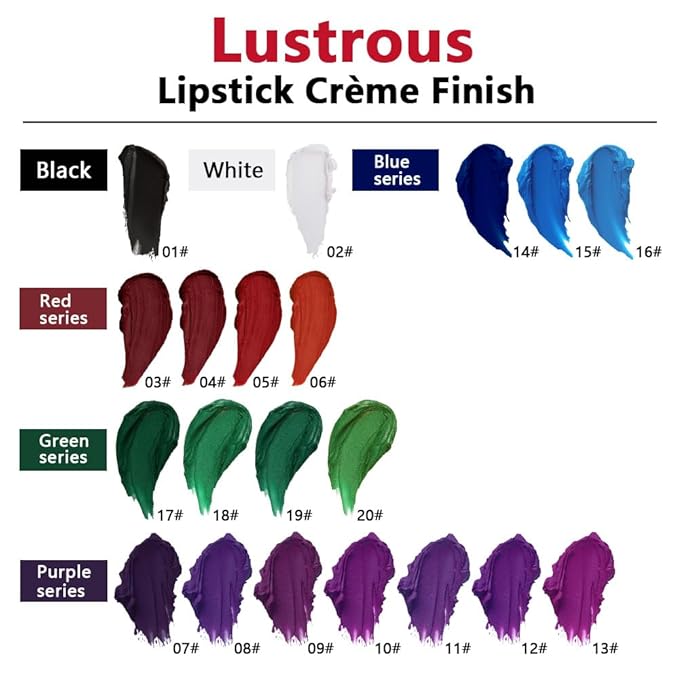 Dark Deep Purple Matte Creamy Lipstick for Women, Longwear Lip Gloss Face Paint Stick, Lip Stick Stain Long Lasting Waterproof Easy Application Full Coverage Velvet Gloss for Party Halloween Makeup 07