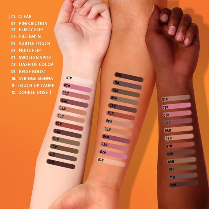 Matte Lip Liner Pencil for Shaping Lips, Retractable Creamy Brown Crayon LipLiner Pencil, Long Lasting Waterproof Lipstick Lip Liner Makeup, Vegan Beauty 10#