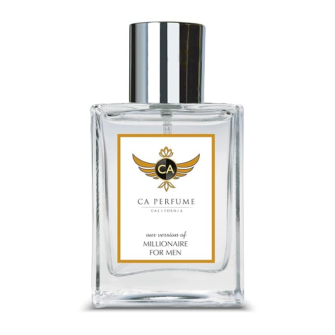CA Perfume Impression of Millionaire for Men Leather Fragrance Long Lasting Mens Cologne Eau De Parfum 1.7 Fl Oz 50ml