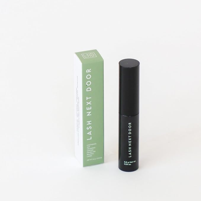 Lash Next Door Mini Mascara Black – Travel Size Volumizing & Lengthening No Clump Smudge-Proof Makeup for Lashes
