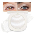 Pearl White Silver Shimmer Glitter Sparkling Monochrome Eyeshadow Palette,Metallic Single Eye Shadow for Older Women,Long Lasting Naturing-Looking Eye Makeup