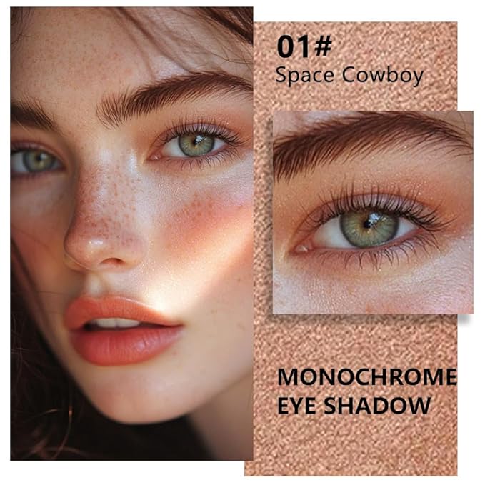 Glittler Single Eye Shadow Palette Makeup, Champagne Gold Sparkle Shimmer Monochrome Eyeshadow For Old Women, Pigmented Waterproof Sombras Para Ojos, Vegan, Talc, Paraben & Cruelty Free, 01