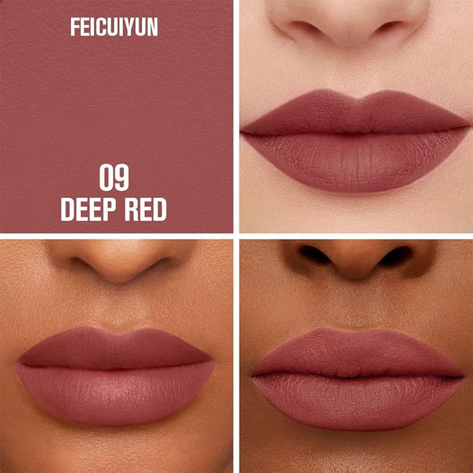 Matte Calligraphy Liquid Lip Liner Lipstick Pencil, Deep Red Long-Lasting Transfer-Proof Lip Stain, Lightweight Lipstick, Sheer Buildable Color, Fades to a Natural Wash of Colors