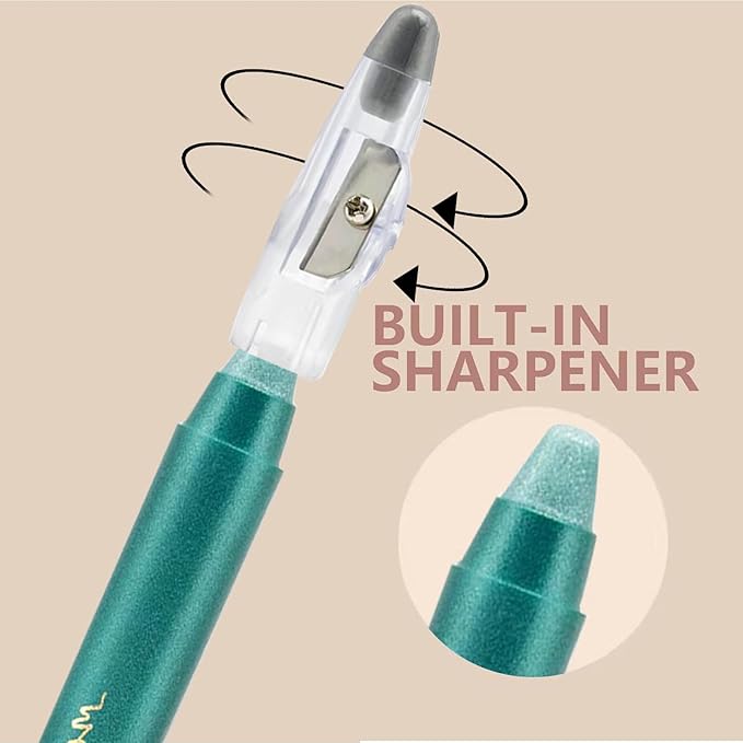Green Eyeshadow Stick, Highlighter Eye Liner,Eye Brightener Stick, Shimmer Creamy eyeshadow, Waterproof Eyeshadow Pencil Long Lasting Eye Shadow Makeup. #2 green shimmer