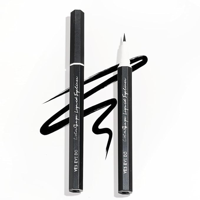 Liquid Eyeliner, Black Eyeliner Pen, Ultra precise Liquid Eyeliner Black for Cat Eye or Daily Makeup, Felt Tip Applicator, Sweat Resistant & Longlasting, Easy to Remove (Ebony Edge)