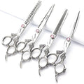 5.5/6 /7 Inch Purple Dragon Knight Professional Japanese Hair Scissors Barber Scissors Set (7 inch 4pc)