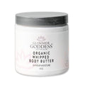 Glimmer Goddess Organic Whipped Body Butter for Women - Moisturizer Cream with Shea & Cocoa Butter, Almonds & Coconut Oil - Christmas Cookie, 8oz
