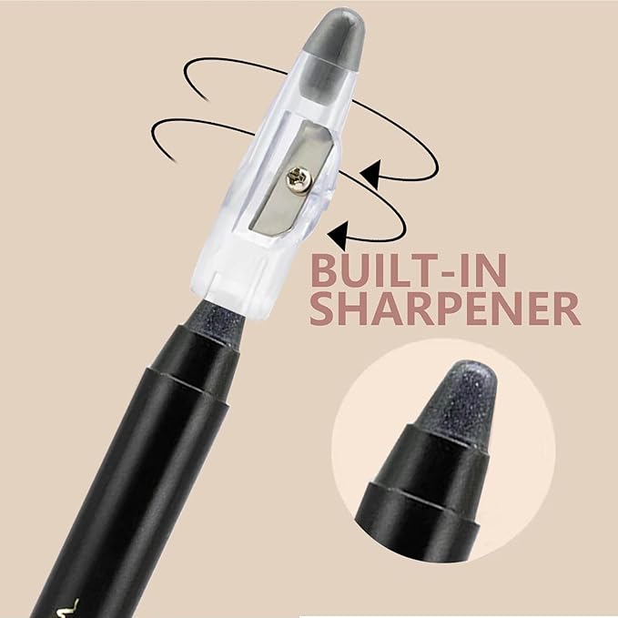 Black Eyeshadow Stick, Highlighter Eye Liner,Eye Brightener Stick, Shimmer Creamy Eyeshadow, Waterproof eye shadow Pencil Long Lasting Eye Shadow Makeup.#7 black shimmer