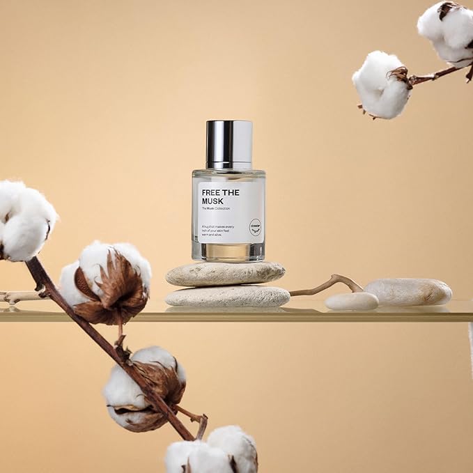 Dossier Free The Musk - Eau de Parfum for All - 50ml / 1.7oz - Clean Skin Musk Fragrance with Ambrette, Jasmine & Cedarwood - Genderless, Vegan, Long-Lasting Perfume