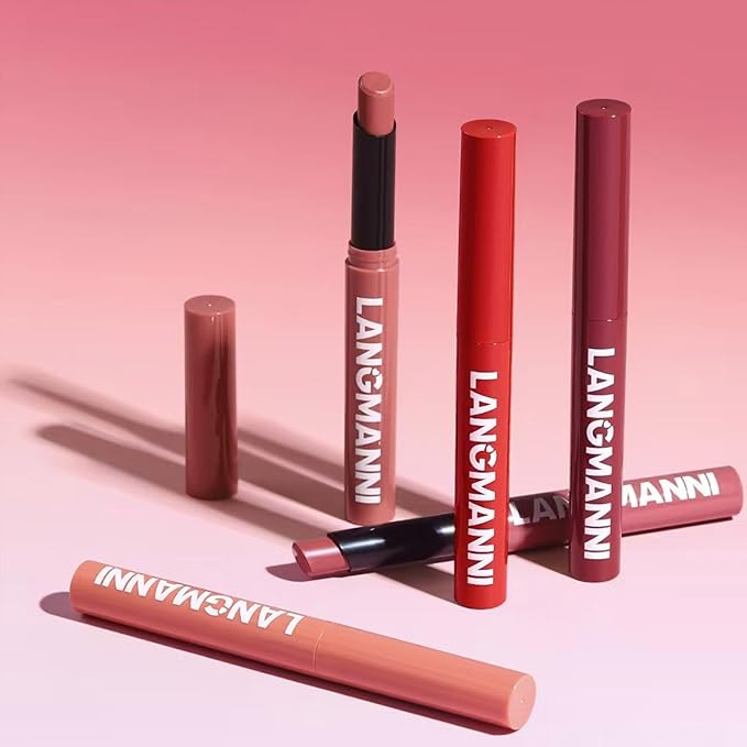 Matte Lipstick For Women Girls 24Hr Wear Waterproof Long Lasting Hypoallergenic Lipsticks - Lightweight Non-Drying, Fade-Resistant Formula 12 Trendy Colors for Daily Use Vegan & Cruelty-Free 01