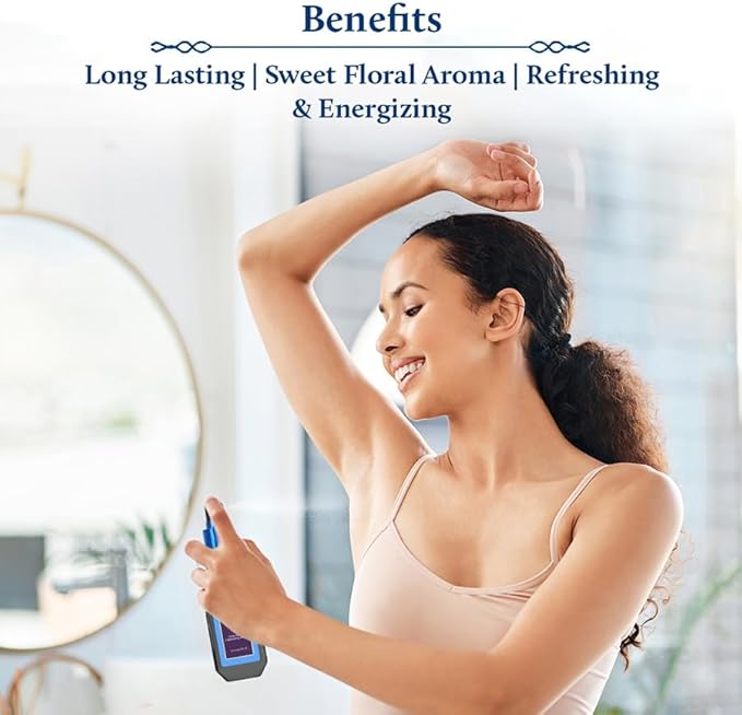 Blue Nectar Niraa Udupi Jasmine Body Mist for Long-Lasting Freshness and Relaxation (3.38 fl oz)