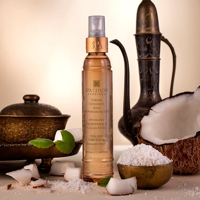 SPA CEYLON Virgin Coconut Hair Nourishing Oil, 100% Natural, Hair Growth, Scalp , Repair, Best for Dry, Very Dry & Unruly Hair