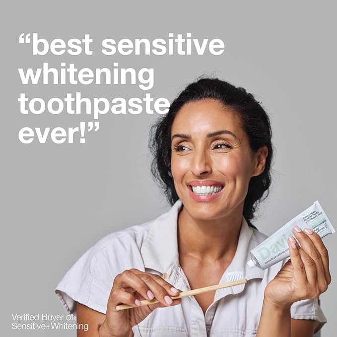 Davids Hydroxi Fluoride Free Nano Hydroxyapatite Toothpaste for Remineralizing Enamel & Sensitive Relief, Whitening, Antiplaque, SLS Free, Natural Peppermint, 5.25oz, Made in USA (3 Pack)