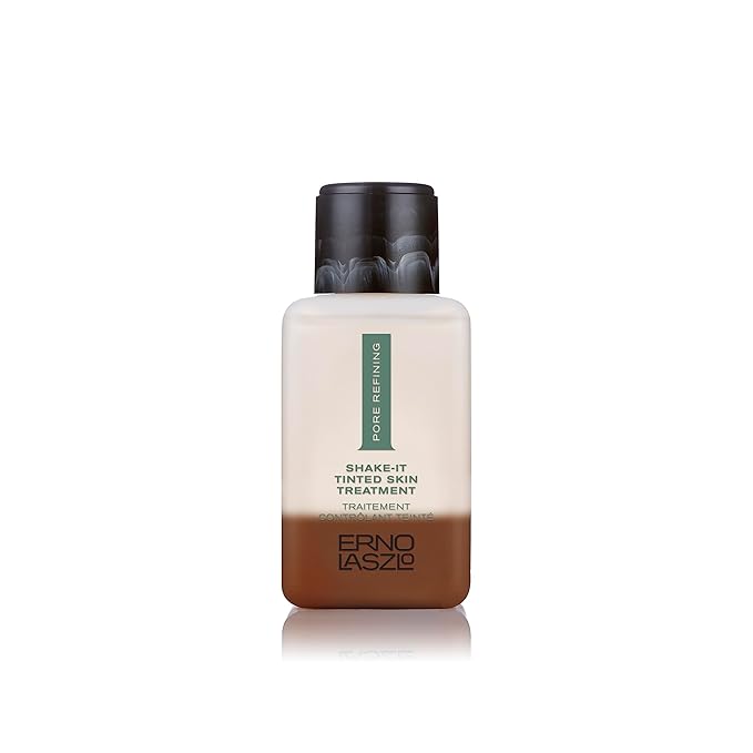 Erno Laszlo Shake-It Tinted Skincare Treatment, Deep Face Tint for Deeper Complexions, Beautiful Skin Tone, Controls Oil, Natural Matte Finish (3 Fl Oz)
