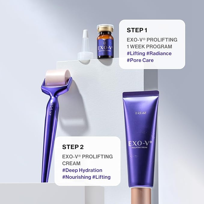 idplacosmetics id EXO-V Prolifting Cream 1.7 fl.oz (50 ml) — Exosome Cream 10,000 PPM with Sodium DNA (PDRN) & ID Booster Liposome, Hydro LC Gel Matrix, Korean moisturizer, after microneedling