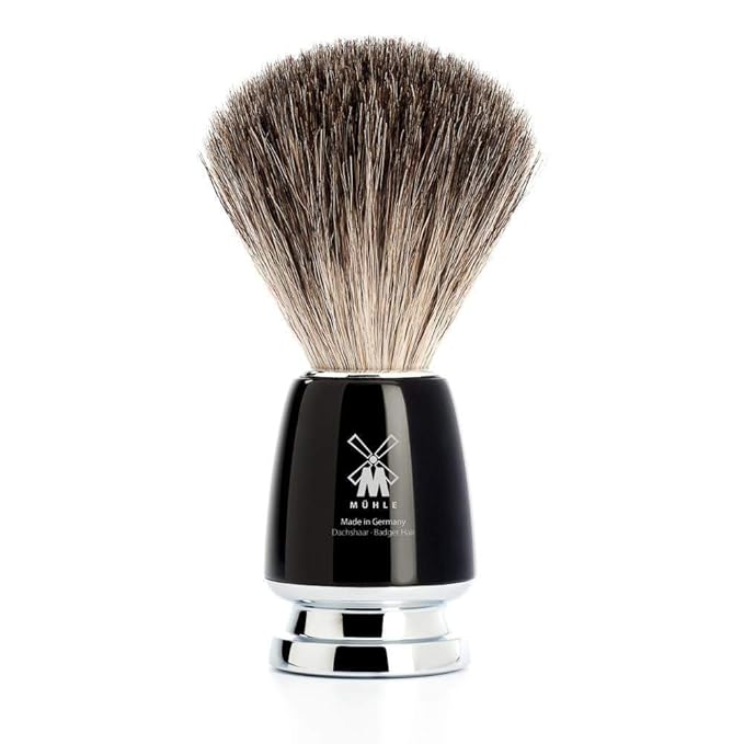 MÜHLE RYTMO 4-piece Pure Badger Double Edge Safety Razor (Closed Comb) Shaving Set For Men - Perfect for Every Day Use, Barbershop Quality Close Smooth Shave