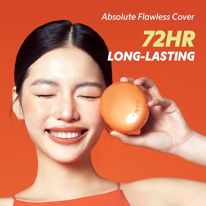 TIRTIR Mask Fit Ai Filter Cushion Foundation | AI-Like Semi-Matte Finish - Up to 72-Hour Medium to Full Coverage Korean BB Cushion Make up Beauty, #29N Natural Beige, 0.63 Fl Oz