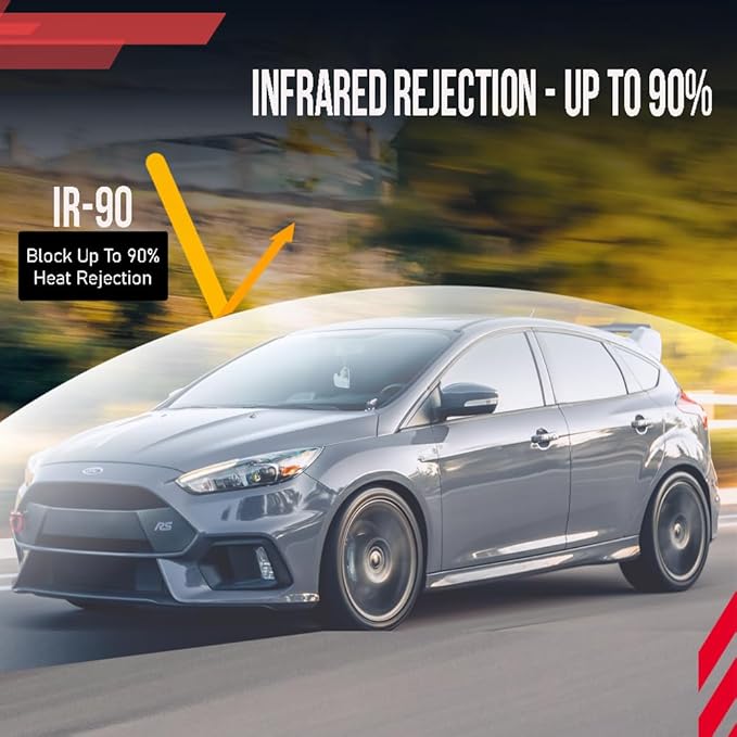 United Ultra Ceramic Window Tint 2PLY Nano Ceramic Film 42% 40Inch (Width) x 100Feet/Roll with High Heat Rejection 80-95% IRR - Car Window Tint Blocks UV/IR Rays Color Stability Adhesive Film