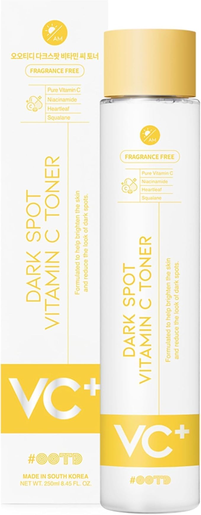 #OOTD Vitamin C Toner for Face – Formula with Niacinamide, Heartleaf, and Squalane – 8.45 FI Oz